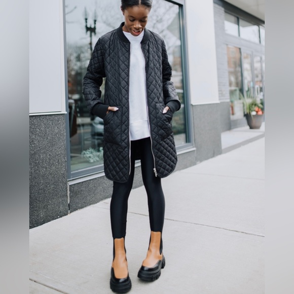 Zella Longline Quilted Bomber Jacket - Picture 6 of 12